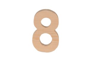 Cyfra drewniana 12 cm