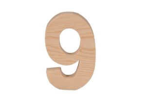 Cyfra drewniana 12cm