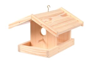 Drewniany karmnik dla ptaków domek dla ptaszków