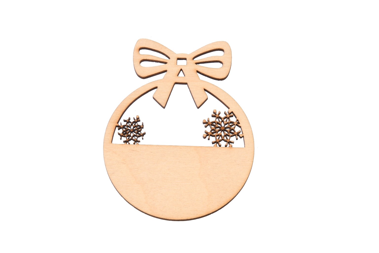 Bombka z śnieżynką mała 9x7cm