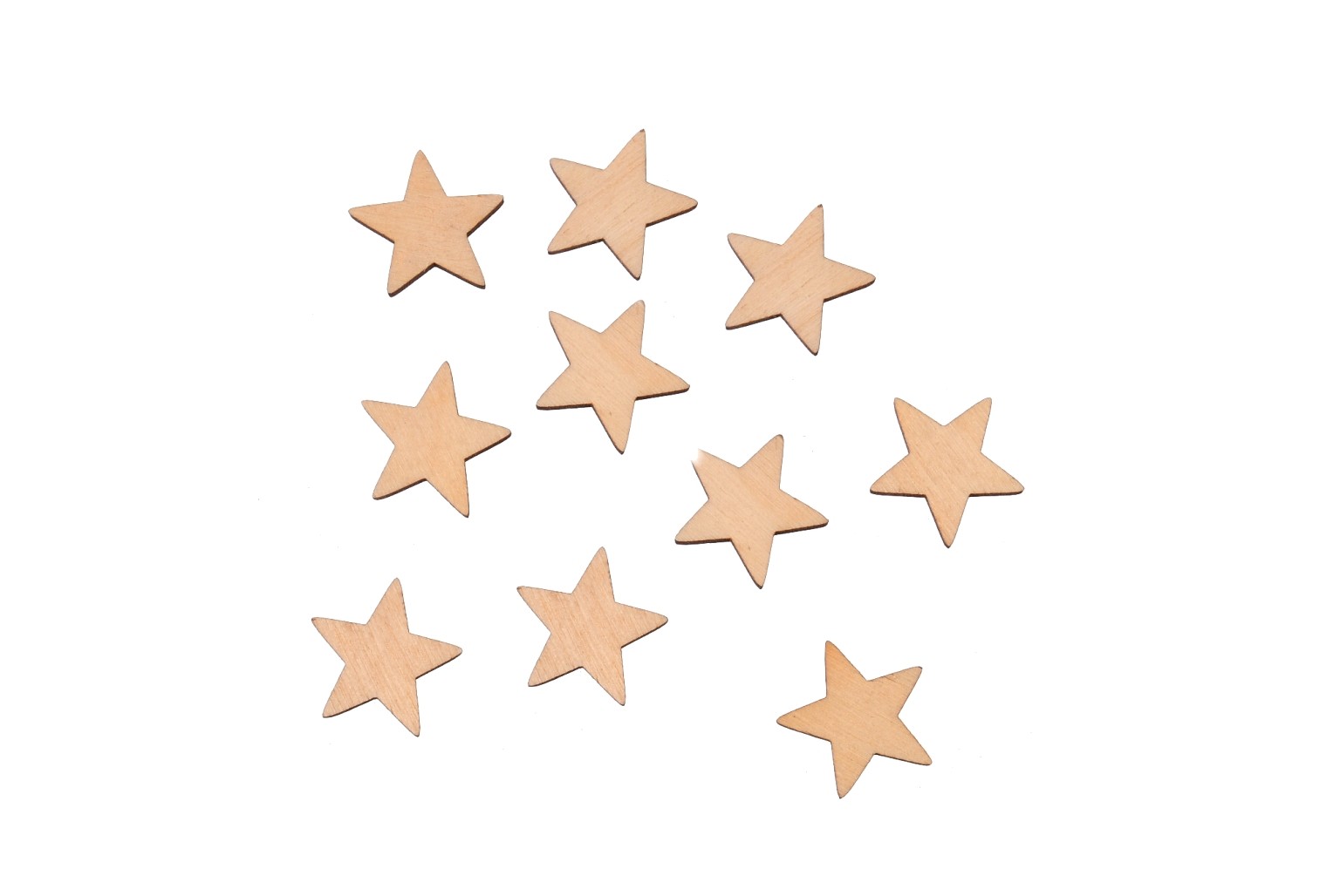 Drewniane scrapki gwiazdki 10szt