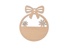 Bombka z śnieżynką średnia 14x11cm