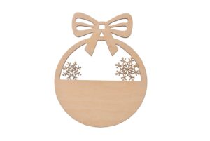 Bombka z śnieżynką duża 18x14cm