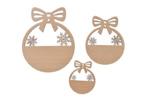 Bombka z śnieżynką duża 18x14cm