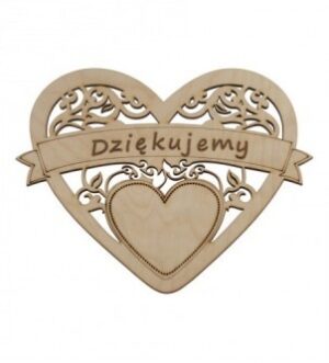 Serce drewniane grawer 16cm