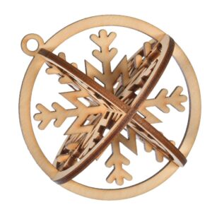 Zawieszka na choinkę drewniana ozdoba bombka 3D