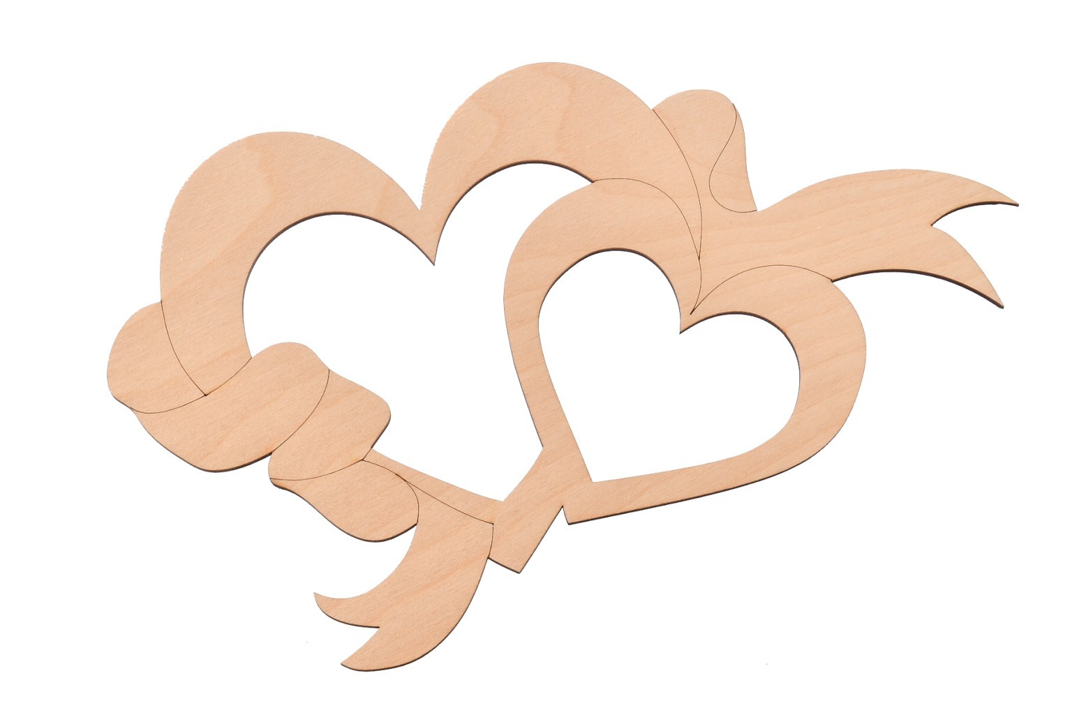 Serce drewniane duże dekor ramka na zdjęcie