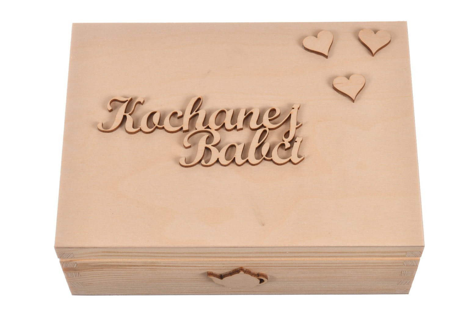 Dzień Babci pudełko drewniane na herbatę 6 przegród