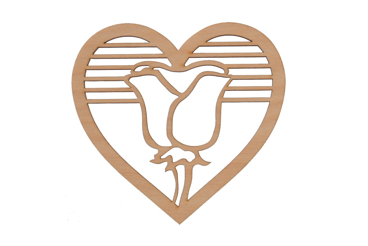 Serce zawieszka drewniane dekor