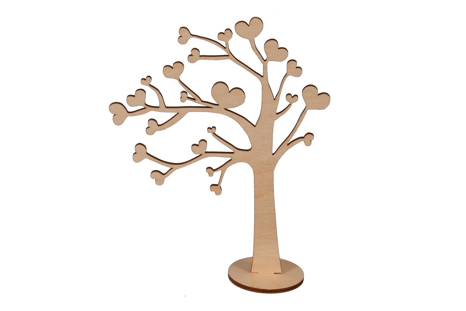Walentynki drewniane drzewo dekoracja