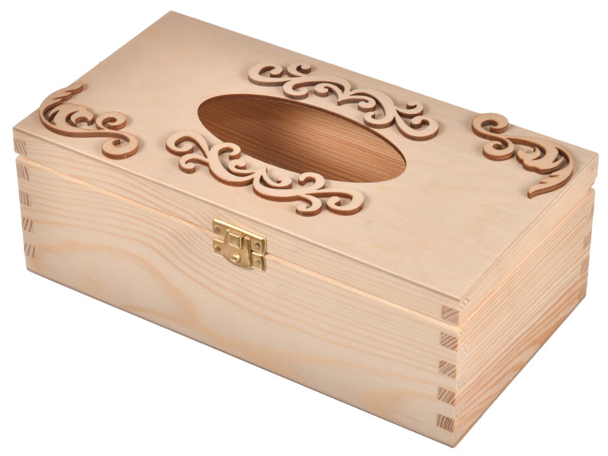 Pudełko drewniane na chusteczki