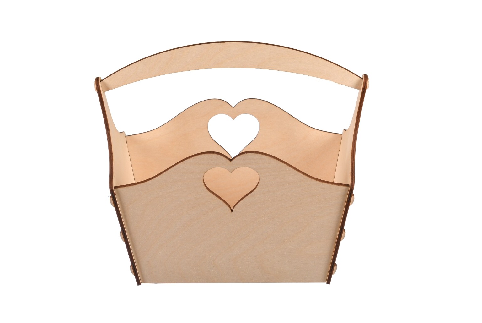 Drewniany kosz prezentowy