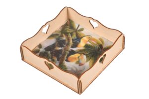 Serwetnik drewniany na serwetki decoupage