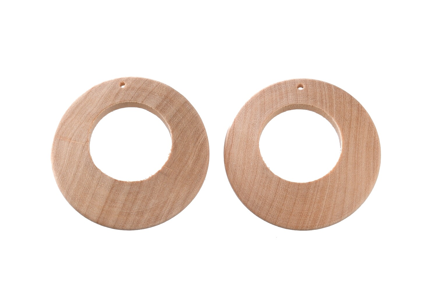 Drewniane kolczyki koła baza z drewna