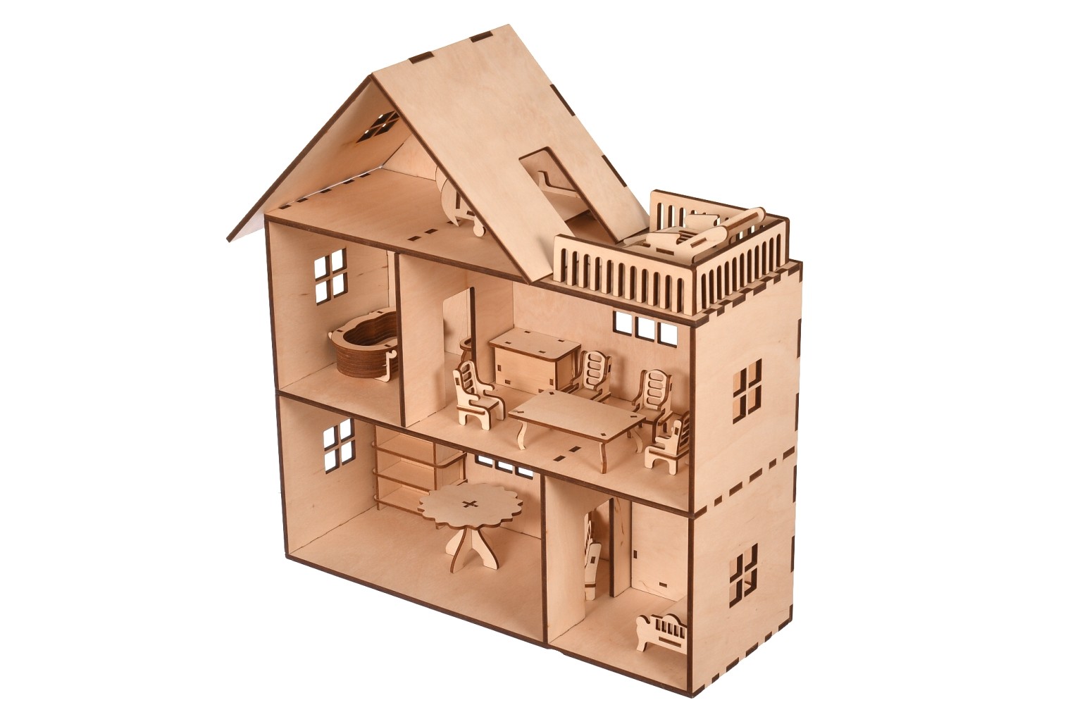 Domek dla lalek zestaw mebli dziecięcych