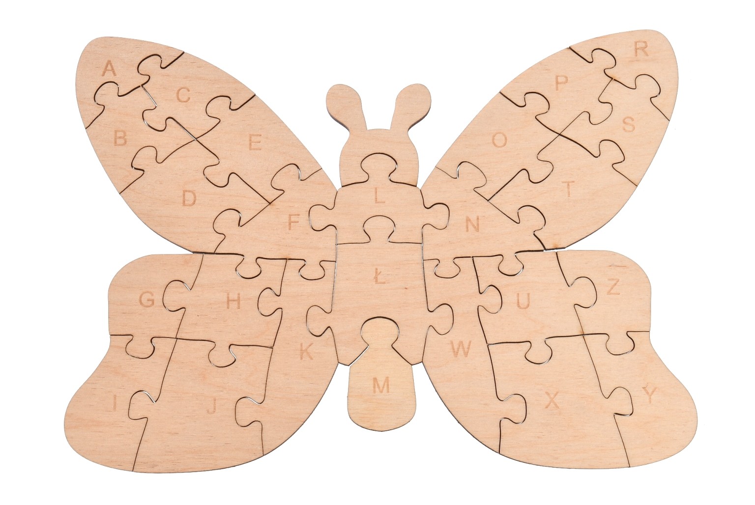Puzle dla dzieci drewniane motyl