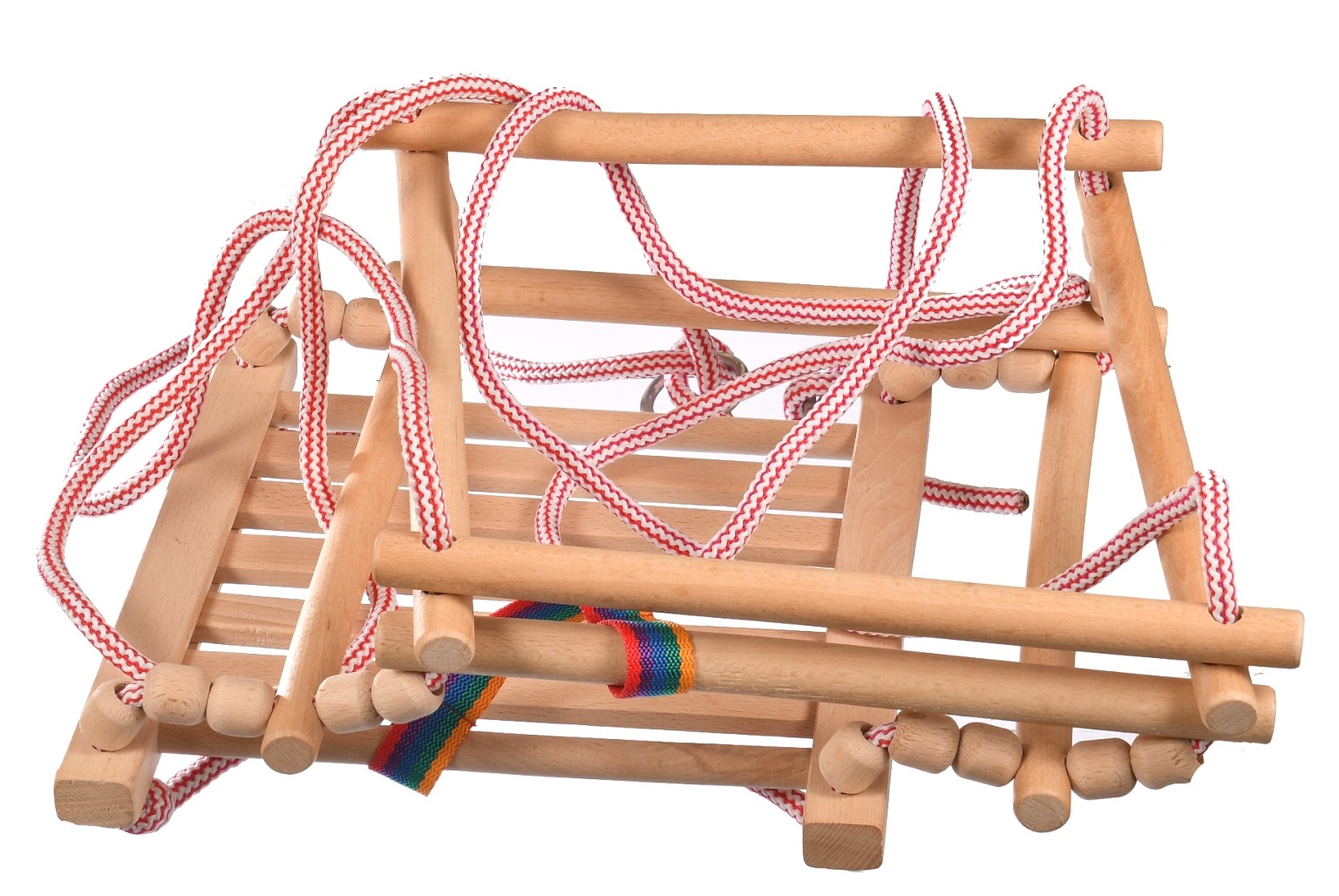 Drewniana huśtawka dla dzieci naturalny kolor