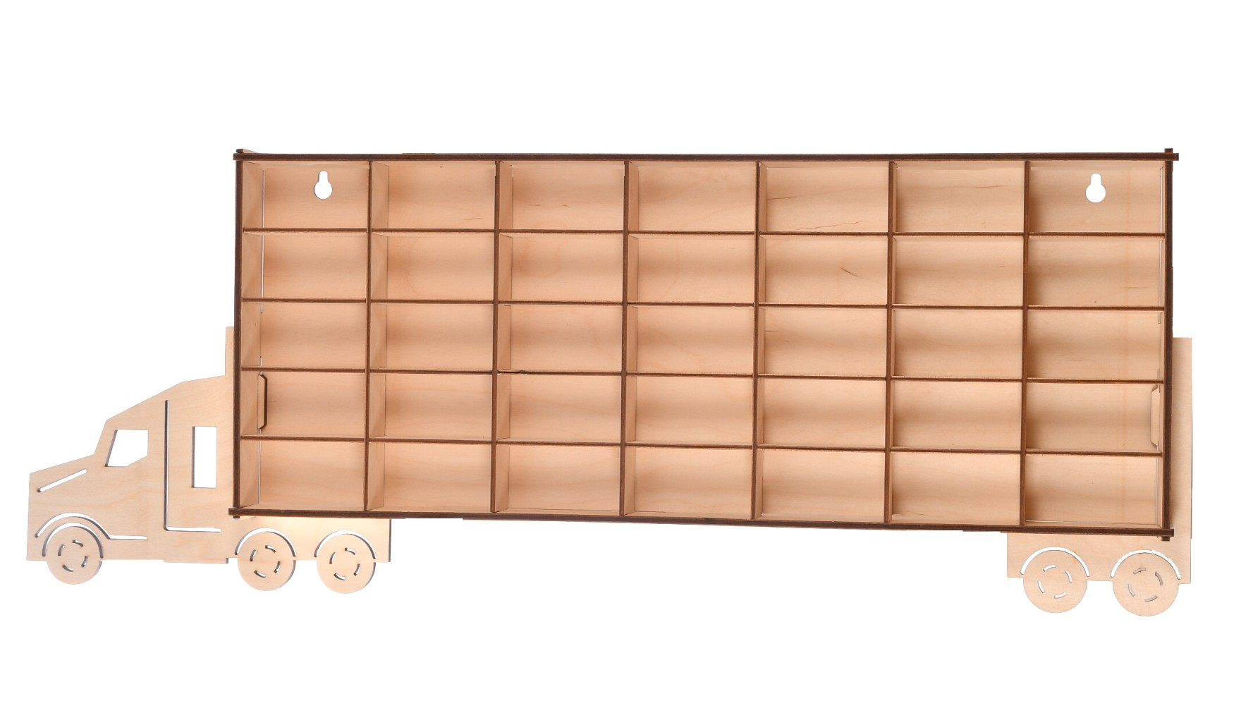 Drewniany organizer tir na resoraki przegródki