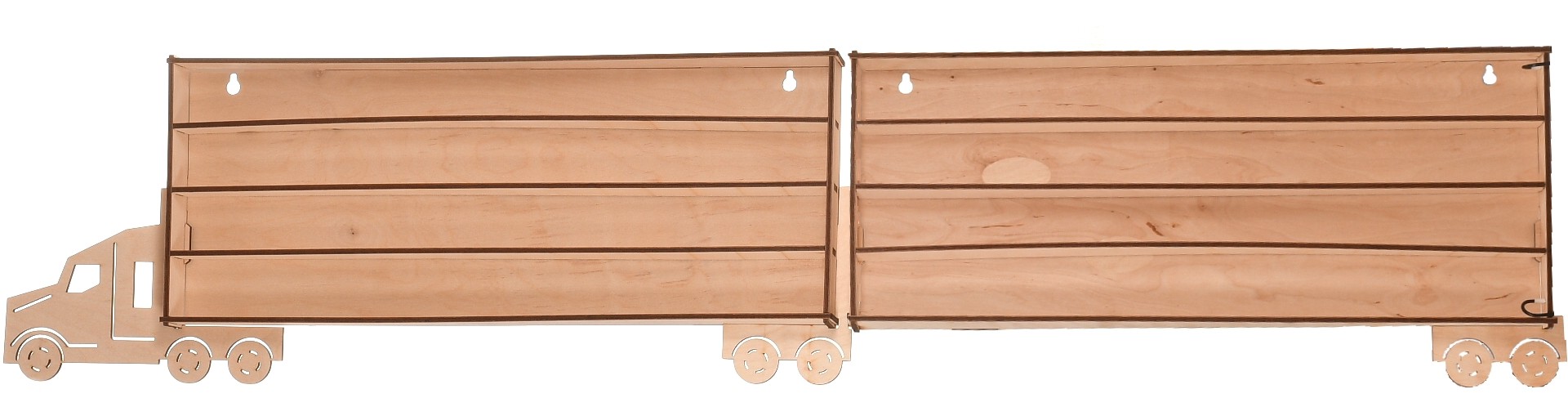 Drewniany organizer tir na resoraki podwójny