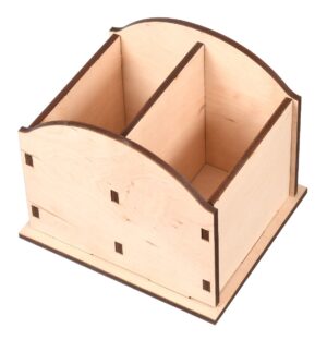 Drewniany organizer z 2 przegrodami