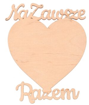 Dekor z napisami na ślub