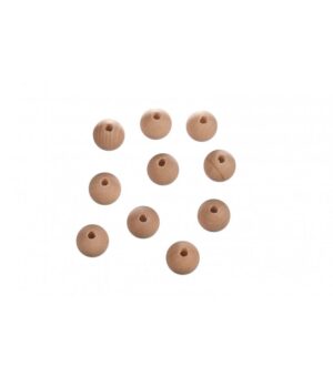 Drewniane korale 1,5cm komplet 10szt