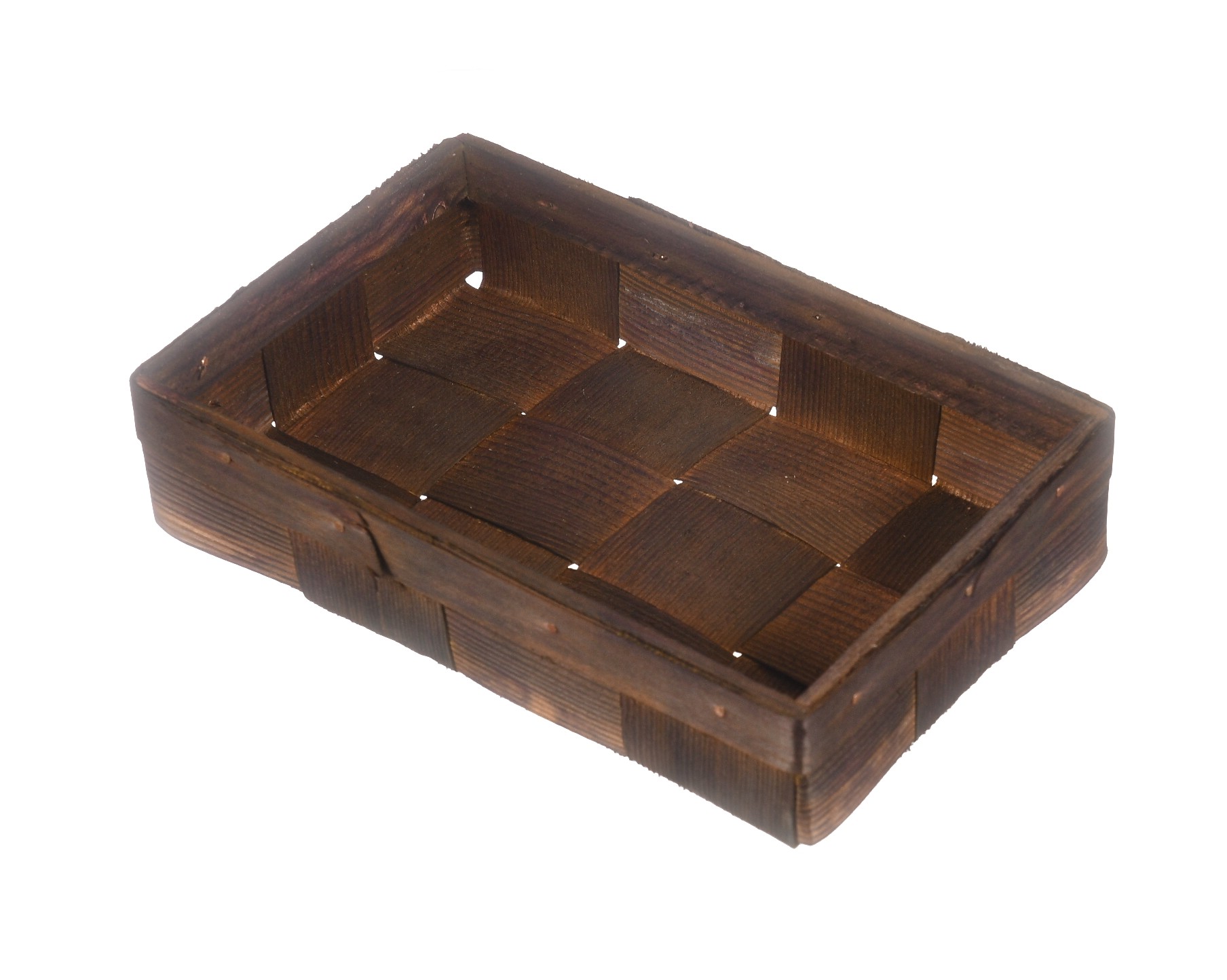 Koszyk z łuby brązowy 21x13,5x4,5cm