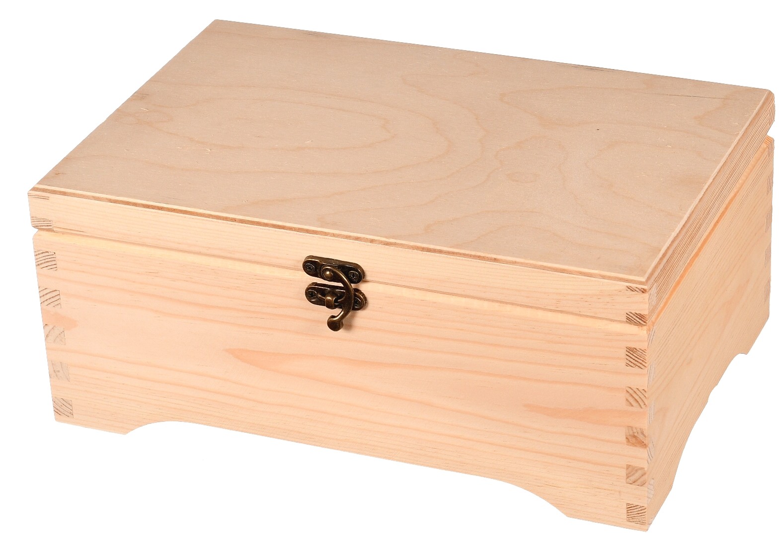 Pudełko drewniane z zapięciem RETRO