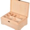 Pudełko drewniane na biżuterię z przegrodami