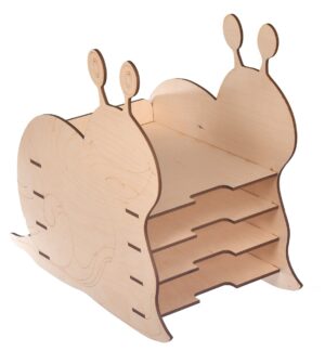 Organizer drewniany dla dzieci na kartki A4