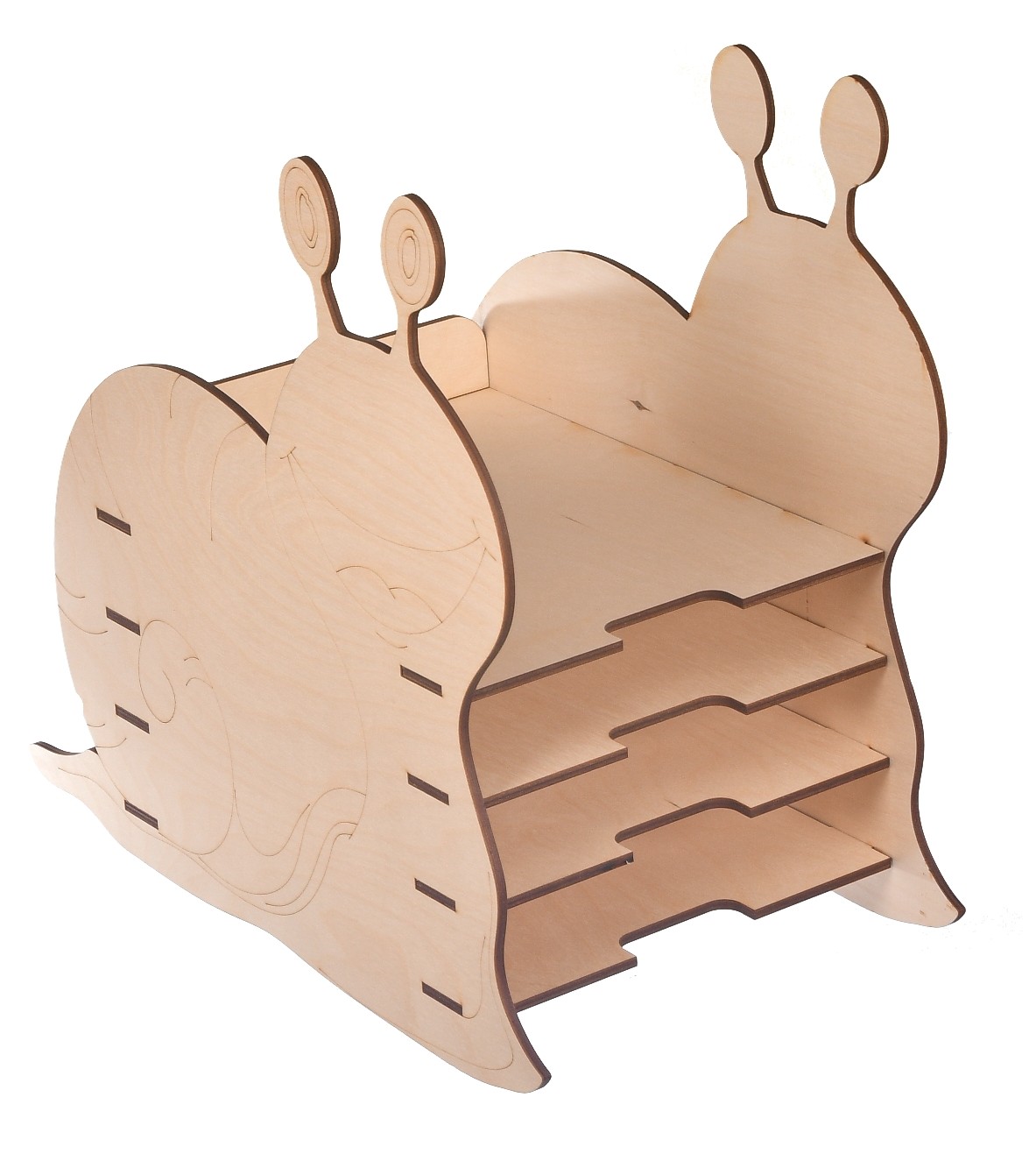 Organizer drewniany dla dzieci na kartki A4