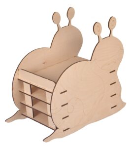 Organizer drewniany dla dzieci na kartki A4