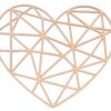 Geometryczne serce drewniane