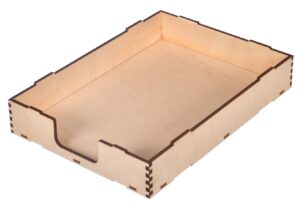 Drewniana półka na dokumenty szuflada