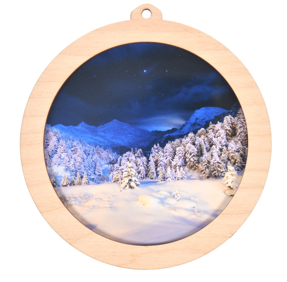 Bombka drewniana zawieszka na zdjęcie