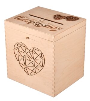 Duże pudełko na życzenia ślubne