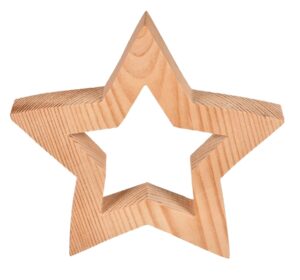 Gwiazda drewniana dekoracja lite drewno