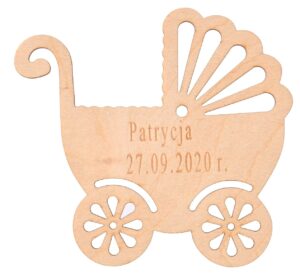 Dekor wózek Pamiątka Chrztu Świętego