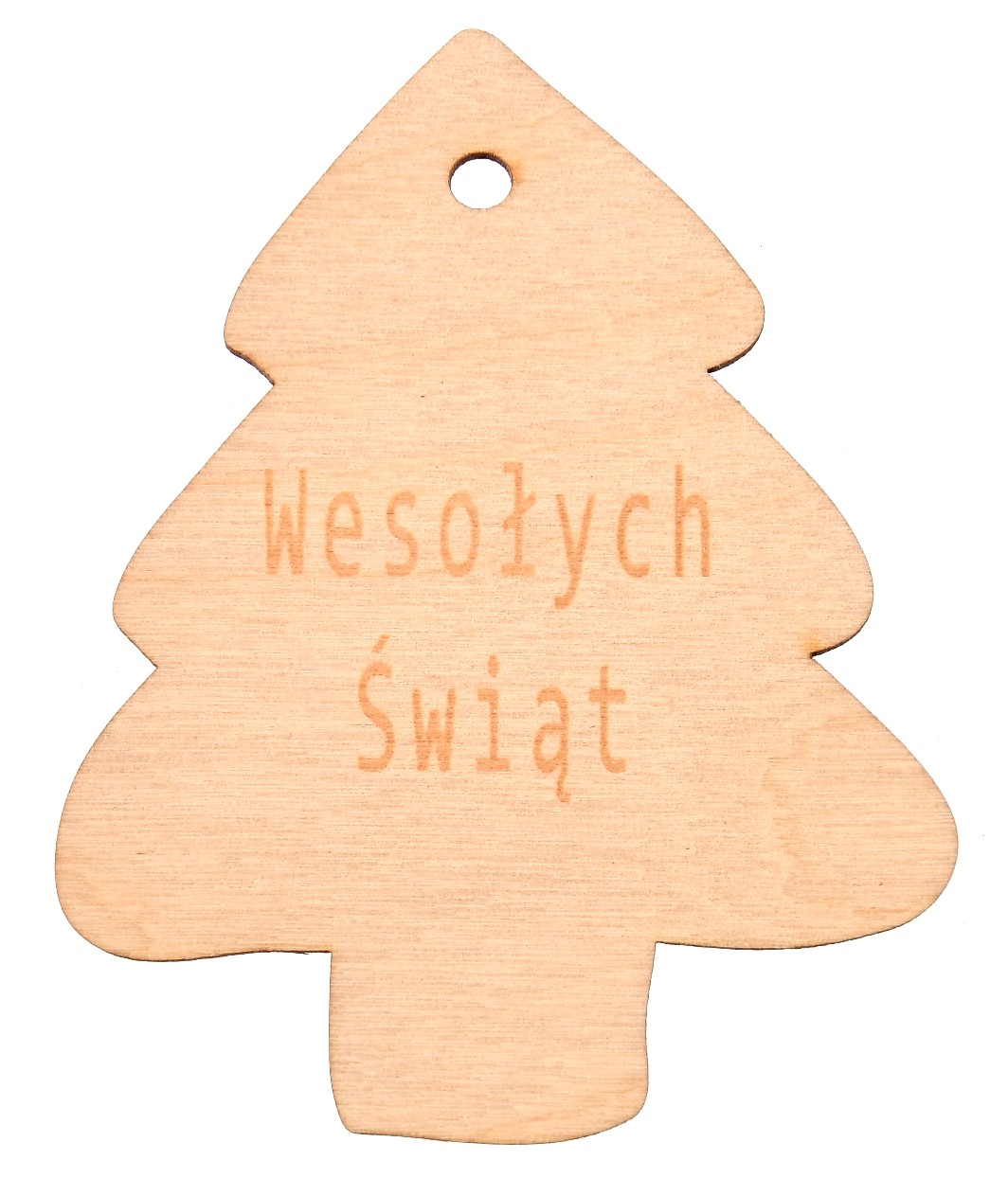 Drewniana choinka zawieszka z grawerem