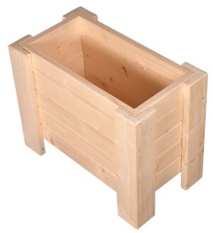 Donica drewniana na kwiaty prostokatna 47x27cm