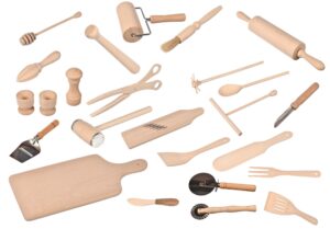 Drewniany komplet kuchenny gotowanie