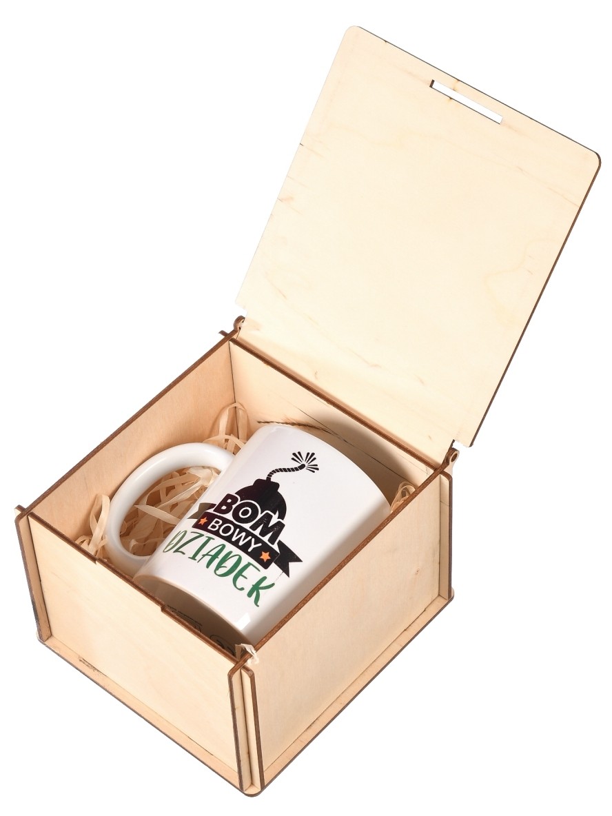 Dzień Dziadka pudełko grawer z kubkiem