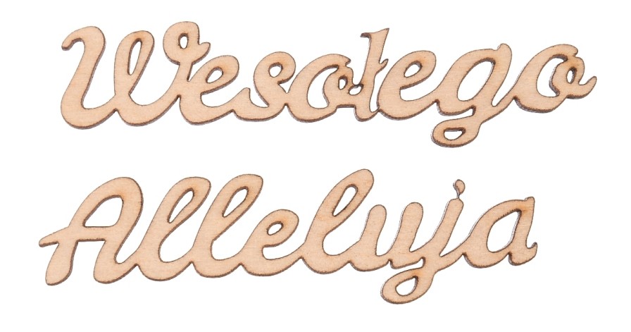 Wesołego Alleluja napis drewniany Wielkanoc