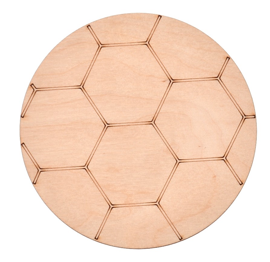 Piłka do nogi dekor drewniany