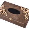 Brązowe pudełko na chusteczki chustecznik