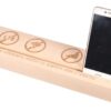 Duża podstawka pod telefon/tablet drewniana grawer