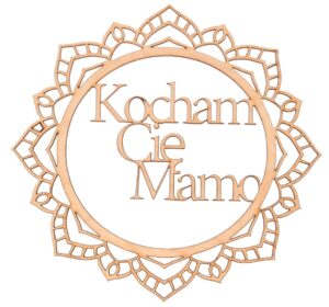Drewniany dekor do decoupage KOCHAM CIĘ MAMO