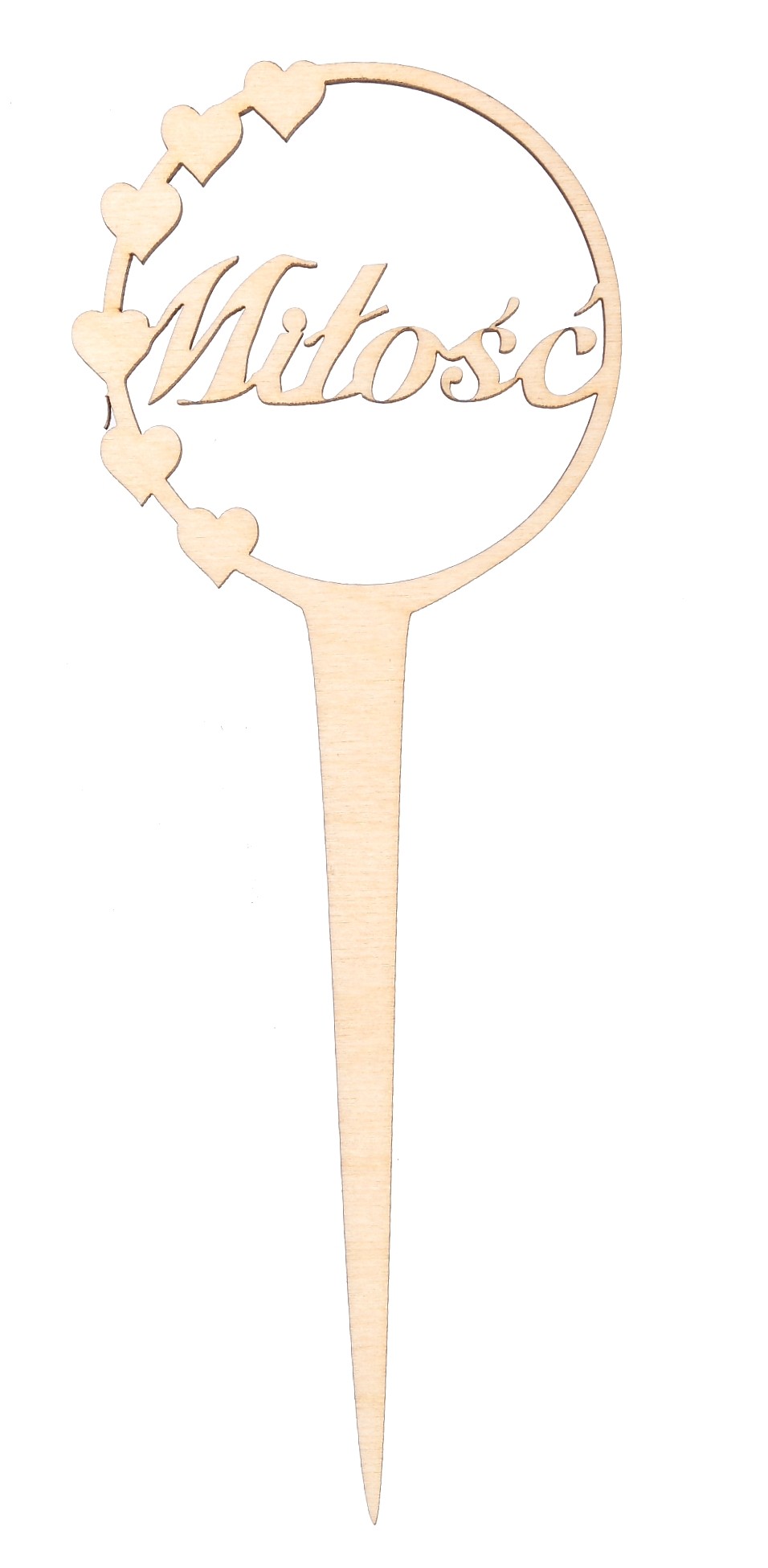 Drewniany topper MIŁOŚĆ