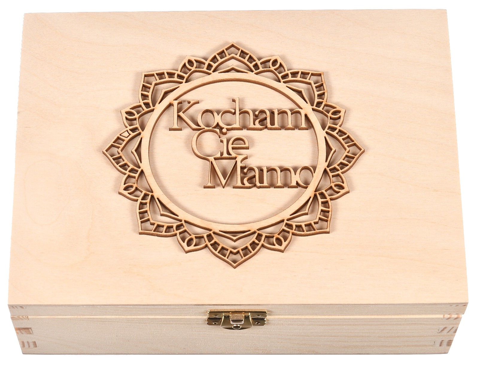 Drewniane pudełko z przegrodami dla Mamy