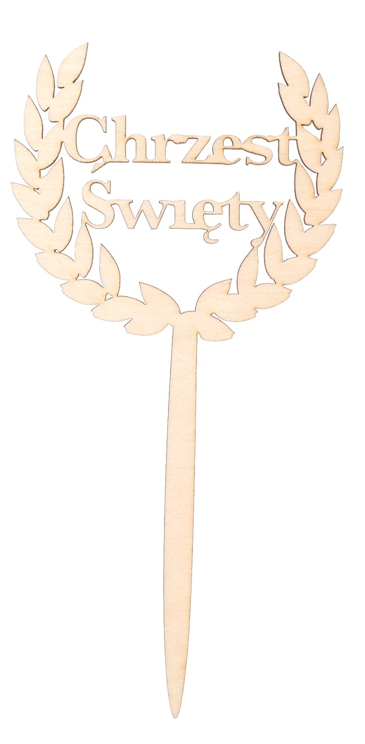 Drewniany topper Chrzest Święty
